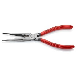 Knipex® 2611200 Nose Plier, Half-Round Jaw, 2-7/8 in Jaw Length, 45/64 in Jaw Width, Vanadium Steel Jaw, 8 in Overall Length, 1/8 in Tip Width